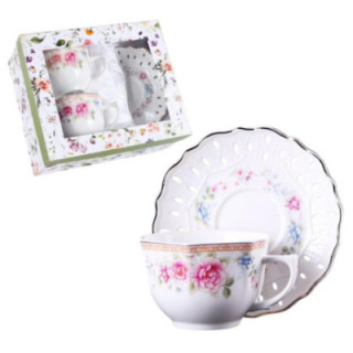 Filiżanki ze spodkami 2 sztuki 220ml Dalia